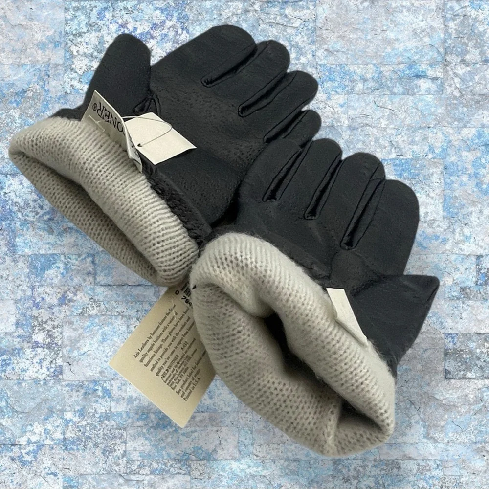Isotoner ARIS Leathers Ladie's Dark Navy Leather Gloves Size 7 1/2 NWT - Picture 10 of 10